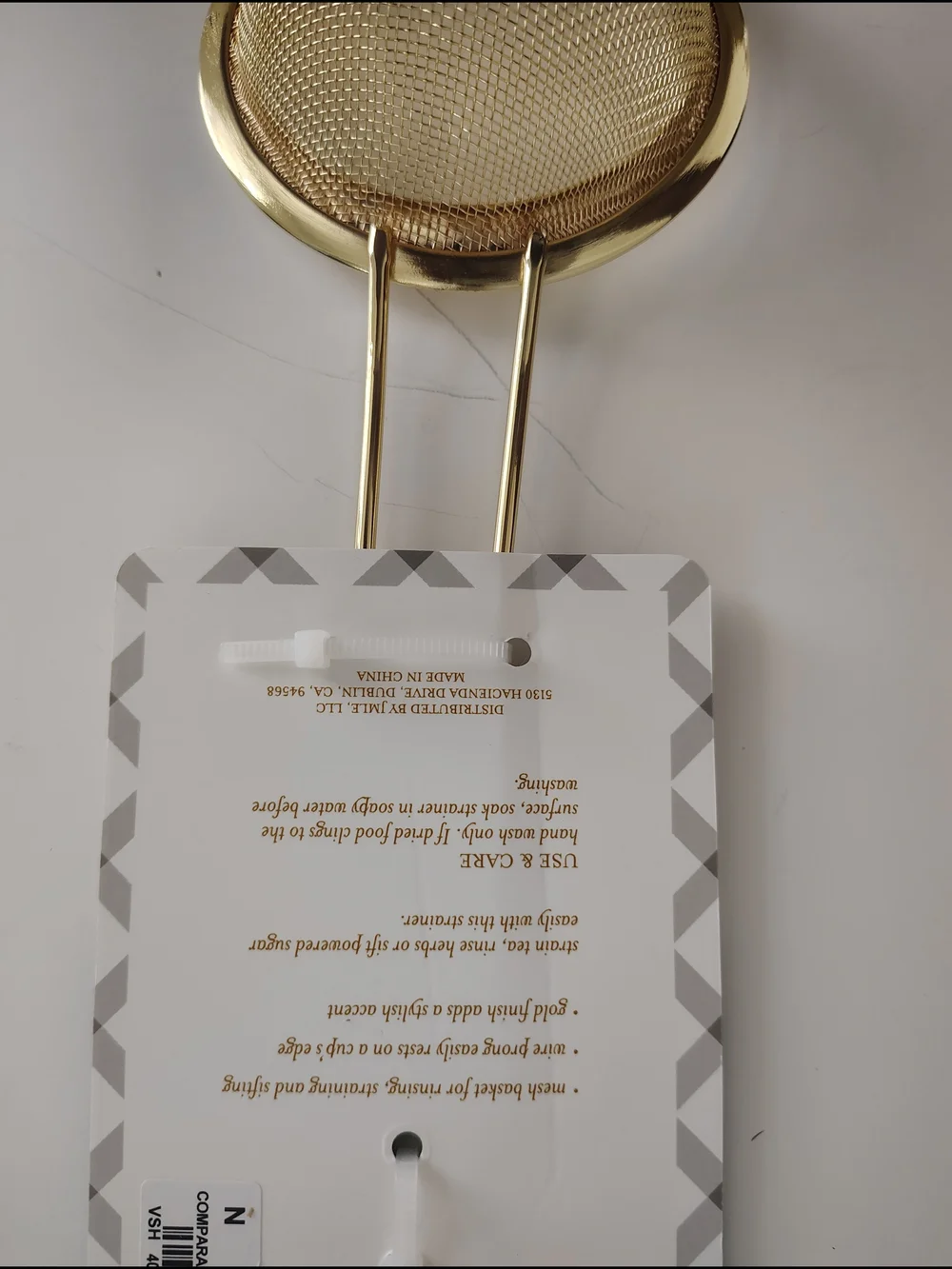 Gold Mesh Tea Infuser Strainer - Elegant Gold Finish